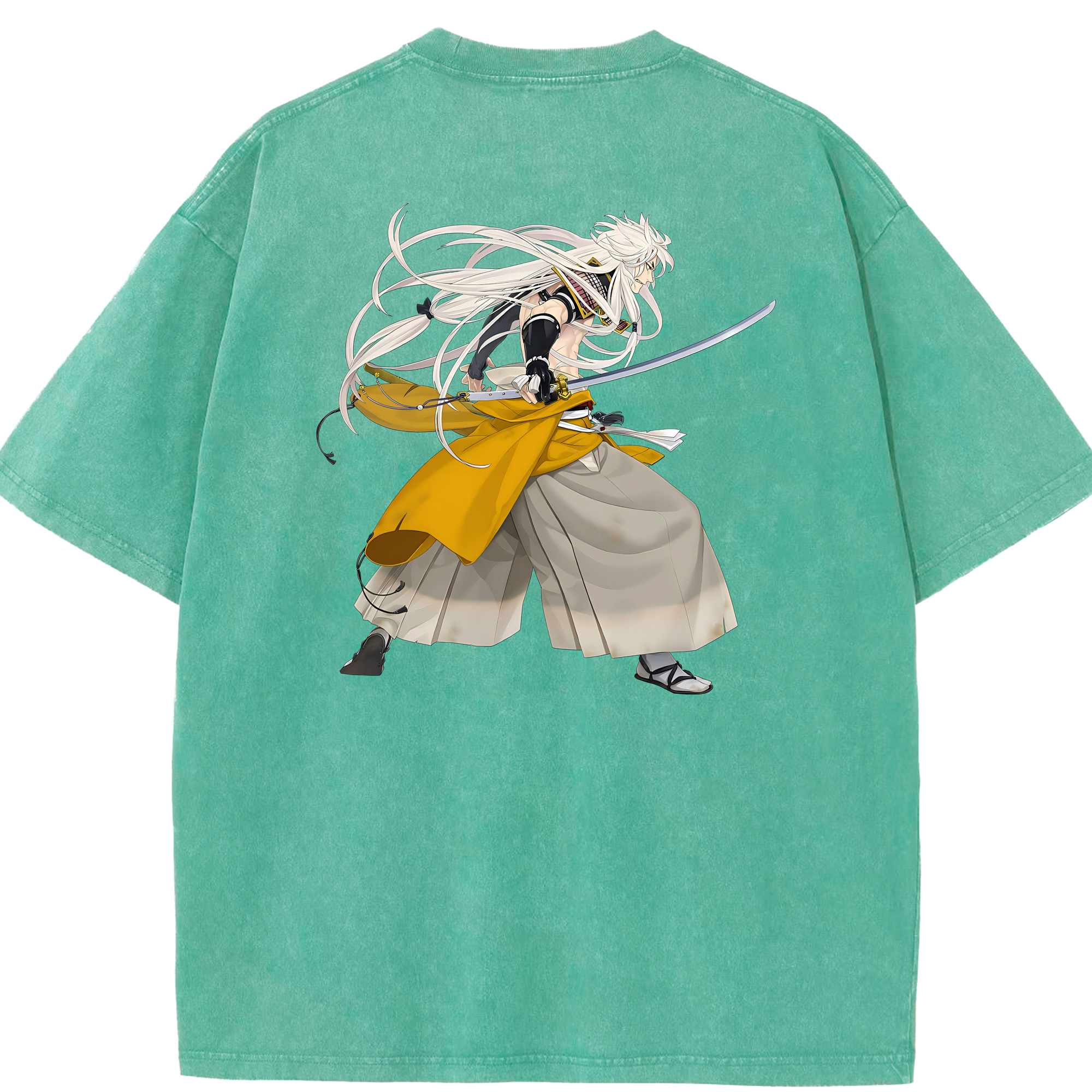 （画像用） 刀剣乱舞 Touken Ranbu 綿100% ヴィンテージ風 半袖Tシャツ（背面プリント）